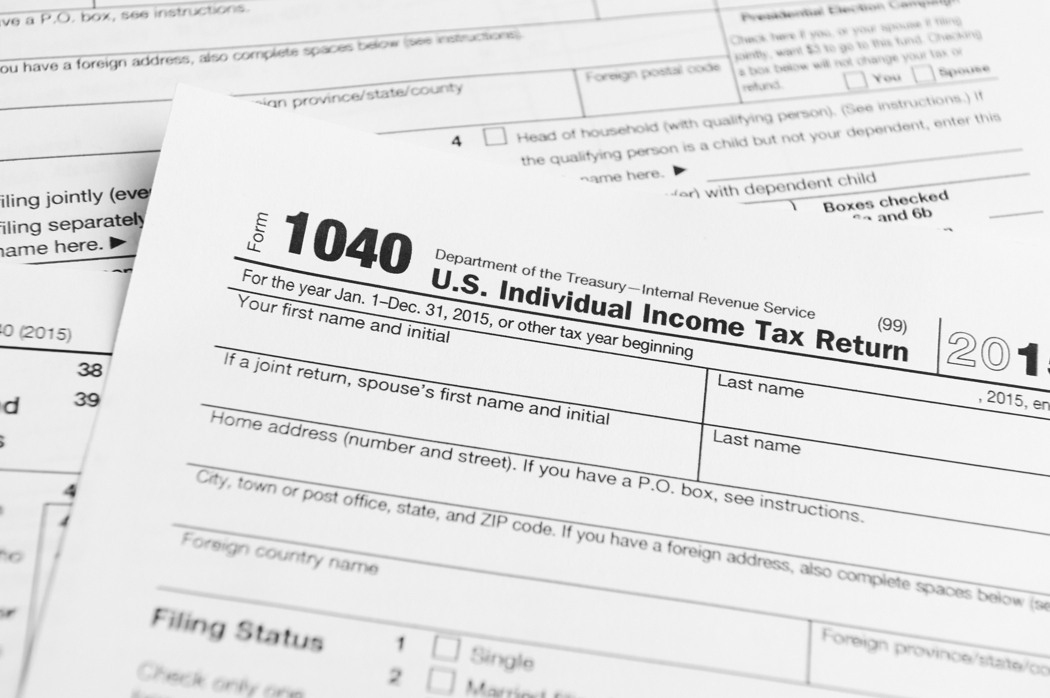 image of tax form